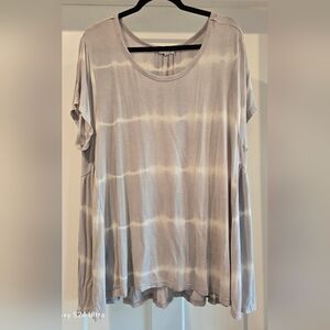 Women's Tie-Dye Top - Gray